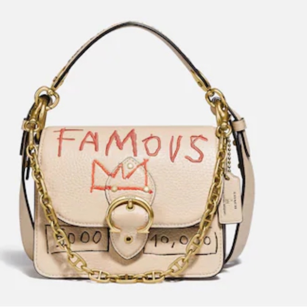 Coach X Jean Michel Basquiat Beat Shoulder Bag 18, NWOT - Picture 4 of 14